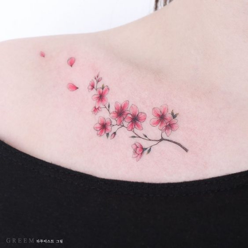 Hình ảnh xăm nghệ thuật tatoo mini ở vai đẹp và dễ thương nhất