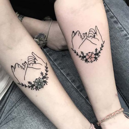 Hình xăm nghệ thuật tatoo mini cặp đẹp nhất