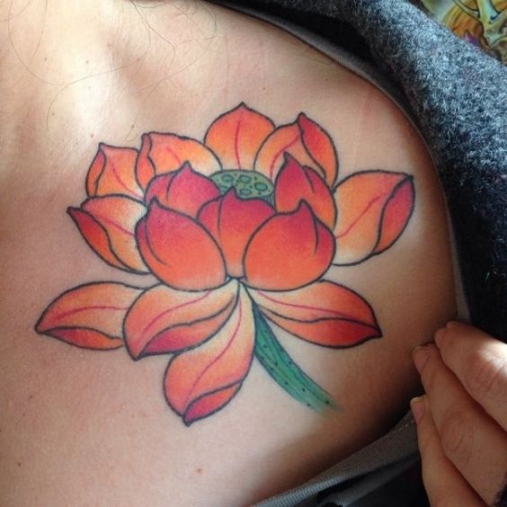 Hình xăm nghệ thuật tatoo mini hoa mẫu đơn đẹp nhất