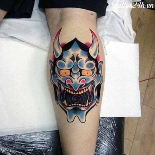 Hình xăm nghệ thuật tatoo mini mặt quỷ đẹp nhất