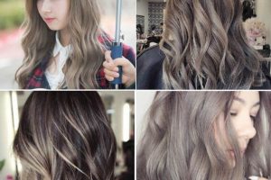 bảng màu nhuộm tóc màu khói