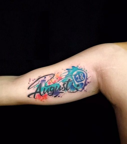 Hình xăm chữ màu đẹp ấn tượng ở bắp tay, gây ấn tượng đến đối phương Hình xăm chữ đẹp và ý nghĩa nhất cho nam và nữ - Số 5