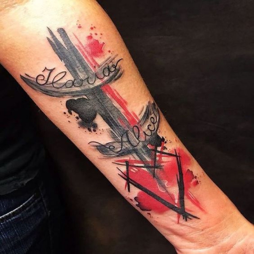 Ngắm nhìn mẫu hình xăm nghệ thuật bằng chữ ở bắp tay nam Những mẫu hình xăm tatoo chữ ở bắp tay cho nam