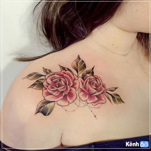 Hình ảnh xăm hoa hồng bả vai Các mẫu hình xăm hoa hồng bả vai đẹp nhất