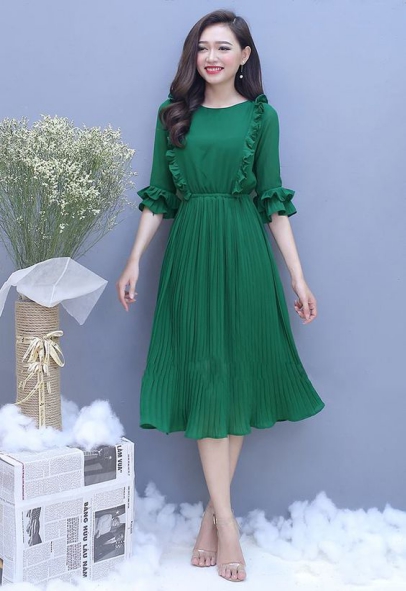 mau-vay-lien-than-dang-dai-2 Xu hướng thời trang Váy liền thân dáng dài đẹp - hình 2