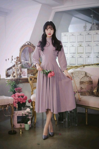 mau-vay-lien-than-xoe-3 Tổng hợp 10 mẫy váy liền thân xoè thời trang đẹp - hình 1