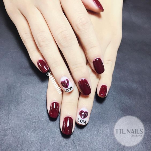 Những mẫu nail màu đỏ cherry cuốn hút hiện nay - hình ảnh 1 Mẫu móng tay nail màu đỏ cherry đẹp nhất - hình 1