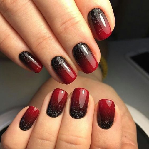 Các mẫu Nail màu đỏ đen đẹp hiện nay - hình ảnh 2 Mẫu móng tay nail màu đỏ đen đẹp nhất - hình 2
