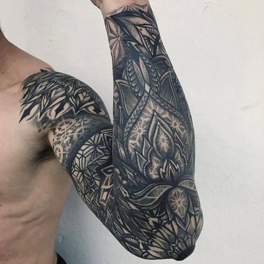 Hình xăm tattoo hoa văn bít tay cho nam giới Chất Ngay - Cùng Album hình xăm hoa văn đành cho cánh đàn ông mạnh mẽ