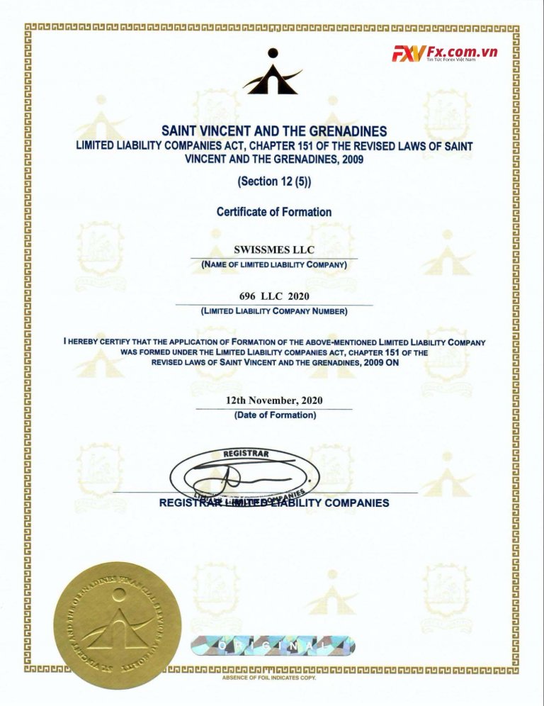 Đánh giá sàn Swissmes qua giấy phép