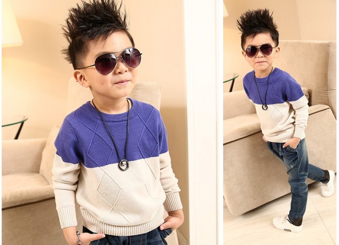 Phối áo len cực chất cho bé trai ngày đông