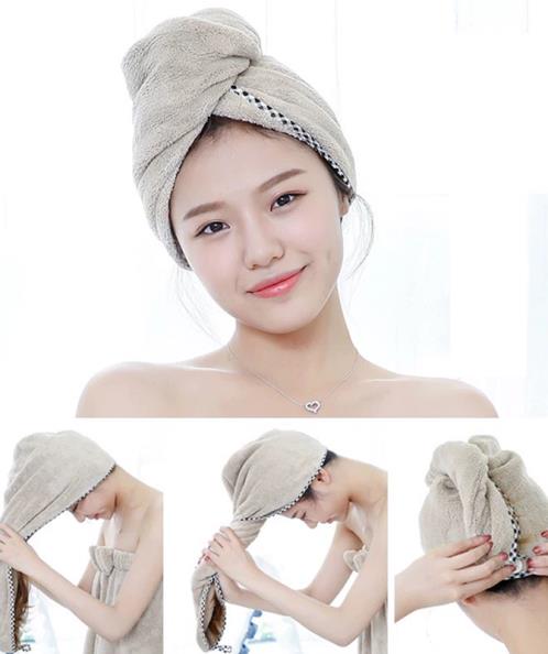 Khăn quấn đầu spa có nút gài - Quảng Châu - Đang cập nhật - Nâu, Hồng, Tím, Xanh | Muasam24