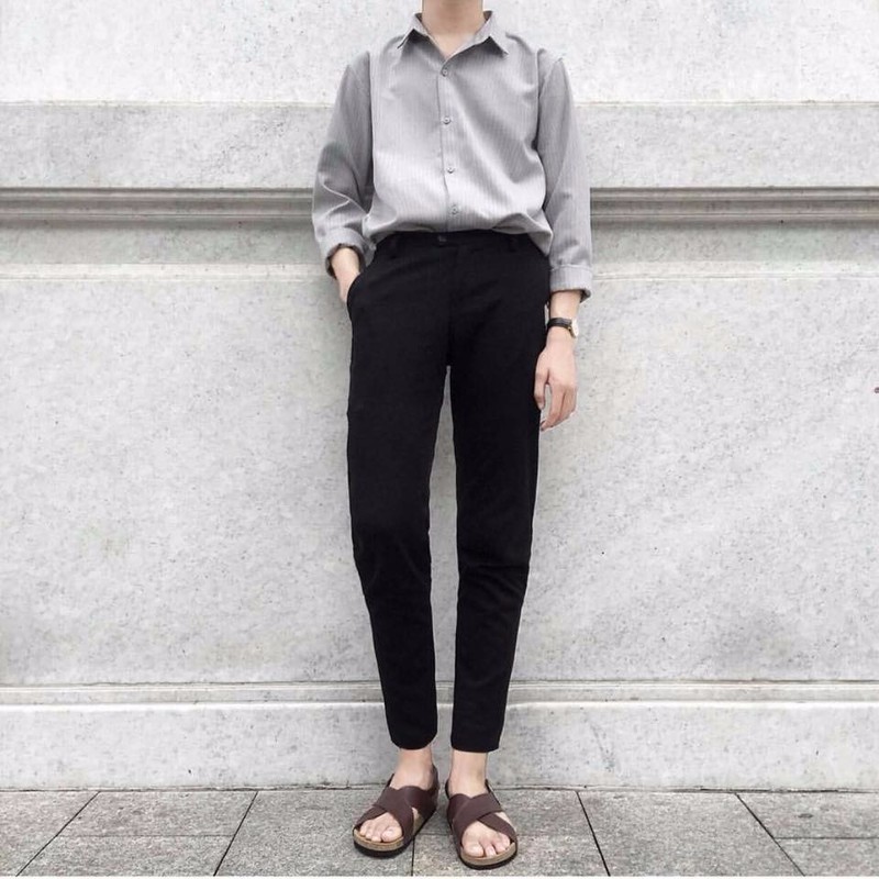 Các cách phối quần vải baggy nam siêu ngầu