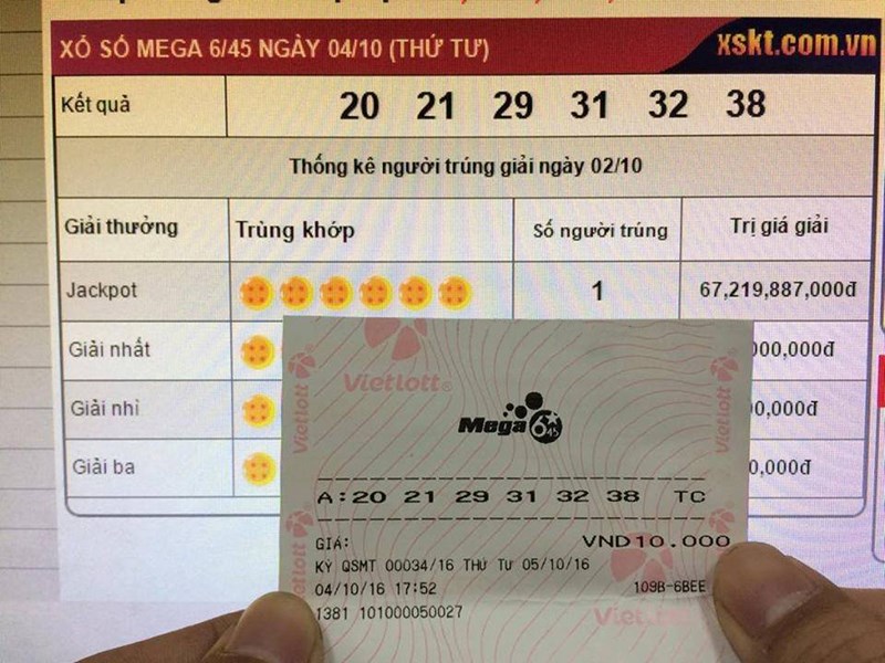 Vé trúng thưởng xổ số điện toán thế nào là hợp lệ?