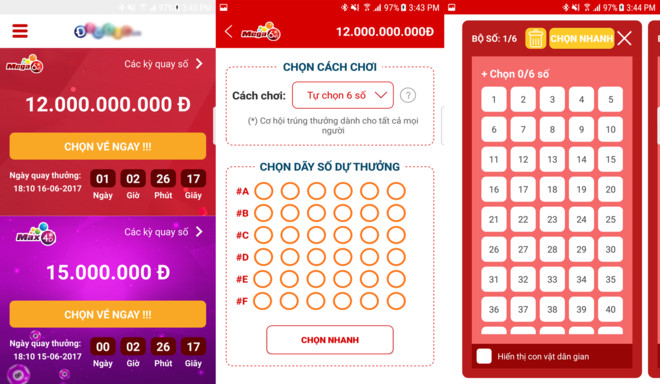 Loạn ứng dụng mua vé xổ số Vietlott trực tuyến