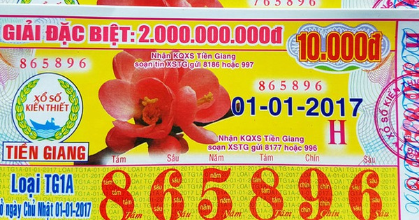 Cơ cấu giải thưởng xổ số kiến thiết miền nam