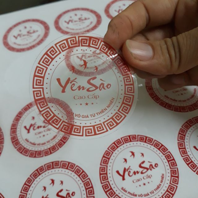 In tem nhãn decal trong suốt giá rẻ trên toàn quốc