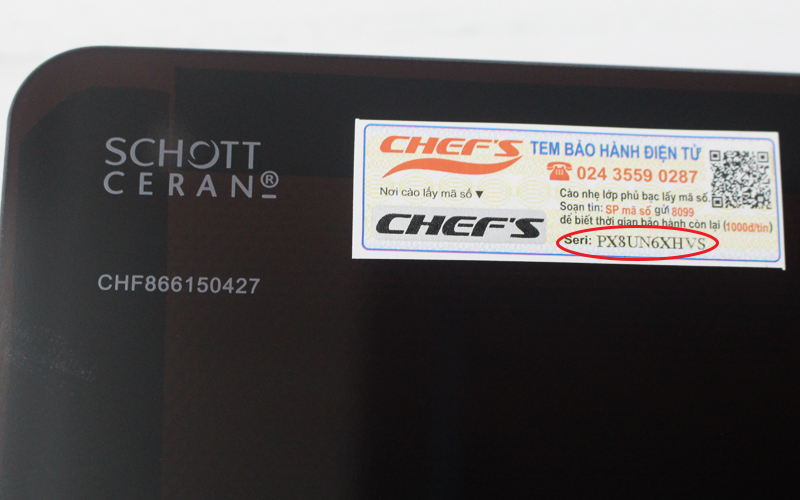 Hướng dẫn tra cứu thông tin bếp từ Chefs chính hãng